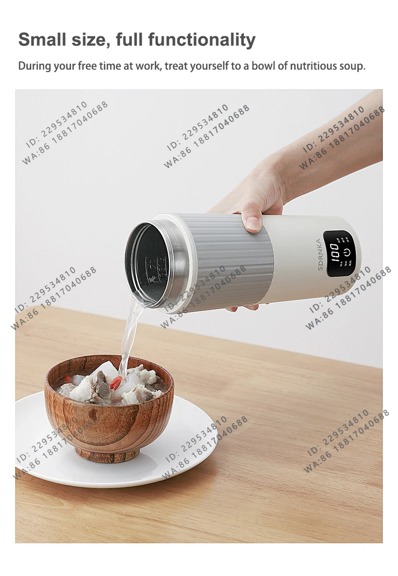 650ml Portable Electric Kettle Travel Boil Water Cup Smart Temperature Adjustment Thermo Pot
650ml Portable Electric Kettle Travel Boil Water Cup Smart Temperature Adjustment Thermo Pot