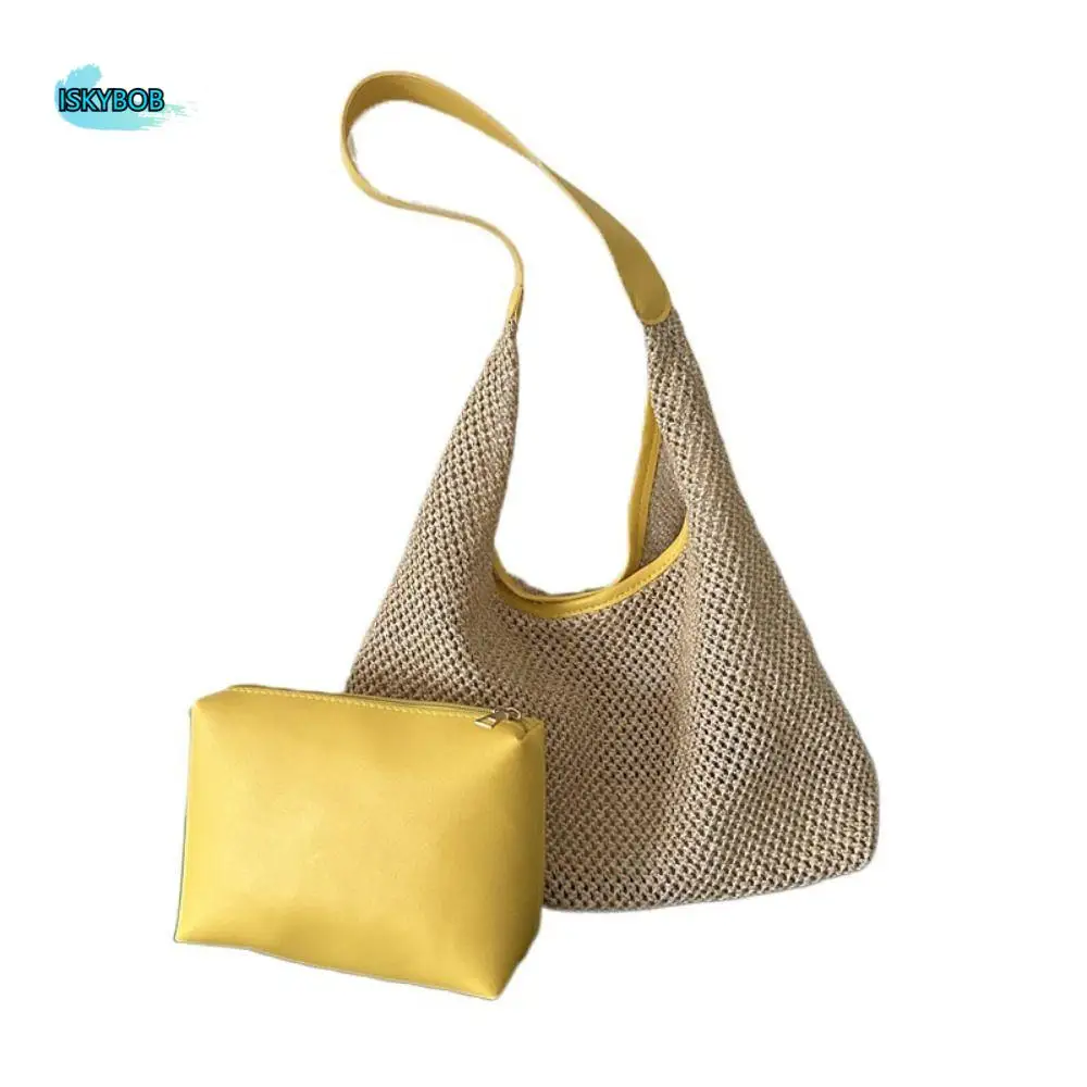 Simple PU Leather Weave Straw Bag with Clutch Bag Large Capacity Beach Hobo Bag Bohemian Style Handbag Shoulder Bag Girls
Simple PU Leather Weave Straw Bag with Clutch Bag Large Capacity Beach Hobo Bag Bohemian Style Handbag Shoulder Bag Girls