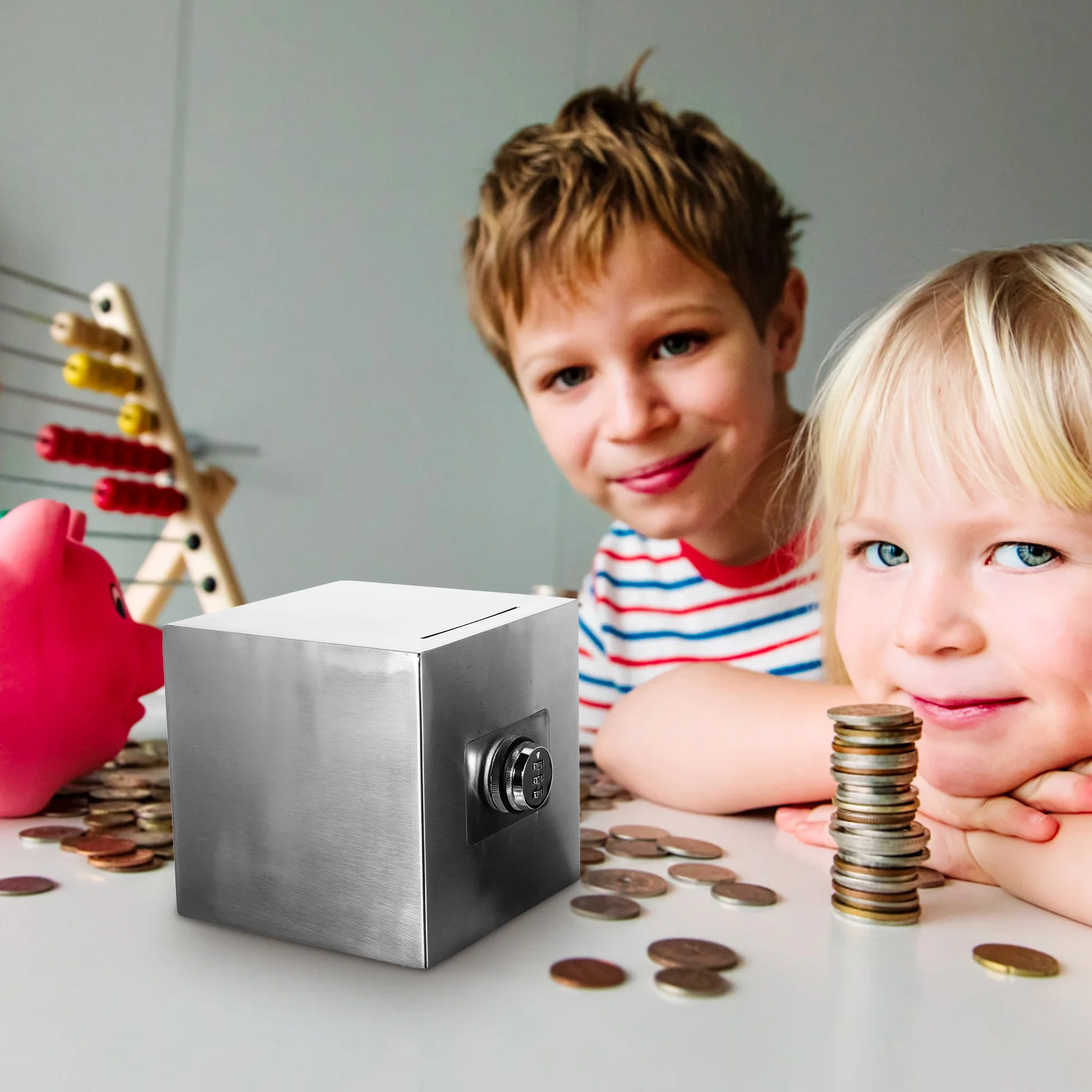 Unique Stainless Steel Piggy Bank for Everyone Durable Safe Money Bank with Lock Design Piggy Banks for Adults
Unique Stainless Steel Piggy Bank for Everyone Durable Safe Money Bank with Lock Design Piggy Banks for Adults