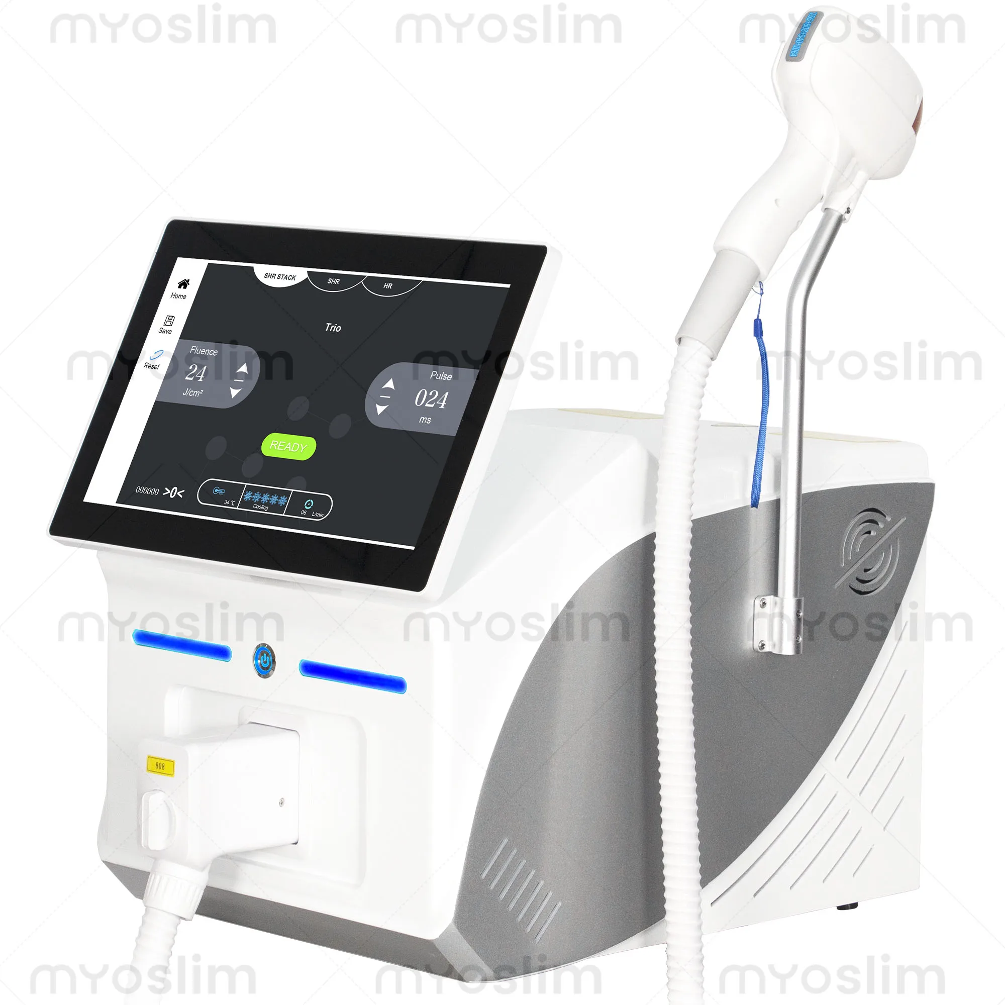 808nm Diode 755/808/940/1064nm 4 Wavelengths FAC 5000W10 Bars Hair Removal Machine Ice Cooling Permanent Hair Removal
808nm Diode 755/808/940/1064nm 4 Wavelengths FAC 5000W10 Bars Hair Removal Machine Ice Cooling Permanent Hair Removal
