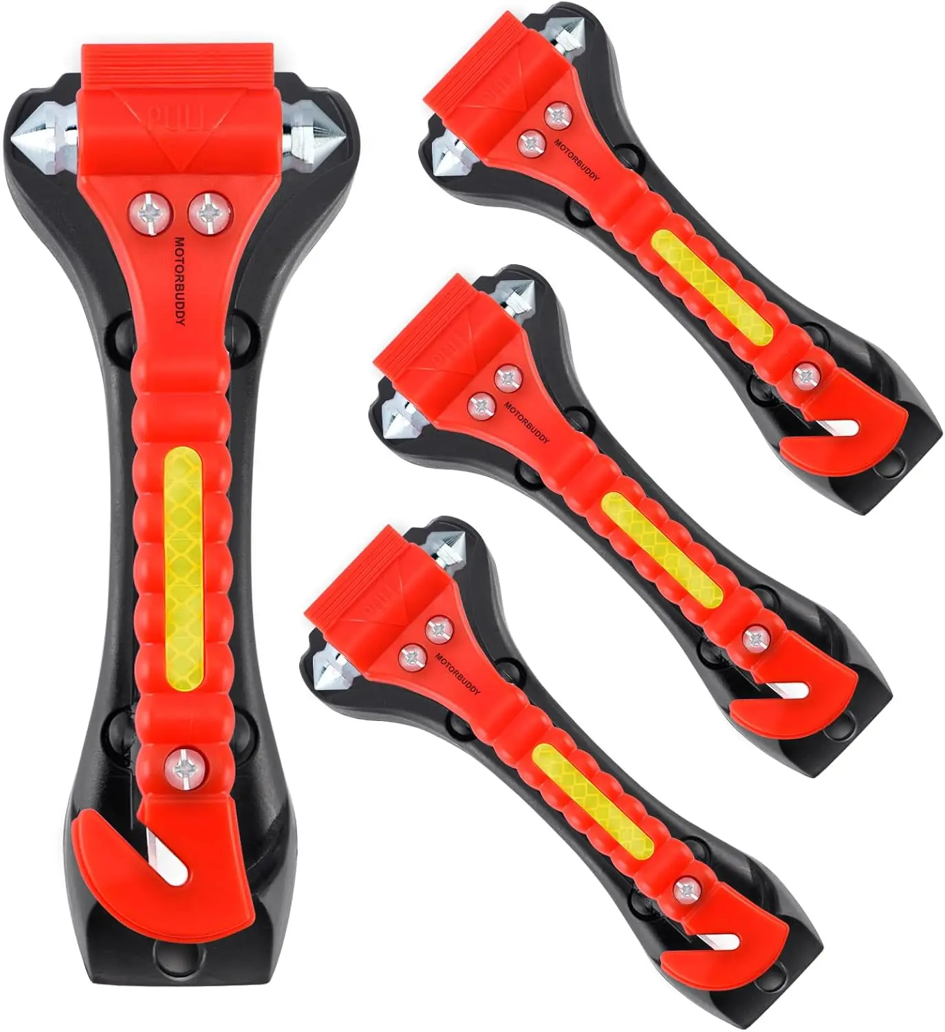 4-Pack Car Safety Hammer with Window Breaker and Seat Belt Cutter for Emergency Escape
4-Pack Car Safety Hammer with Window Breaker and Seat Belt Cutter for Emergency Escape