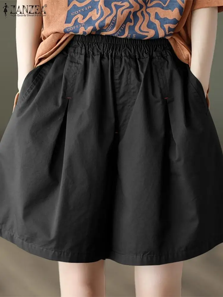 ZANZEA Elastic Wait Loose Bottoms 2024 Summer Women Solid Pockets Shorts FashionCasual Holiday Shorts Simple Pleating Bottoms
ZANZEA Elastic Wait Loose Bottoms 2024 Summer Women Solid Pockets Shorts FashionCasual Holiday Shorts Simple Pleating Bottoms