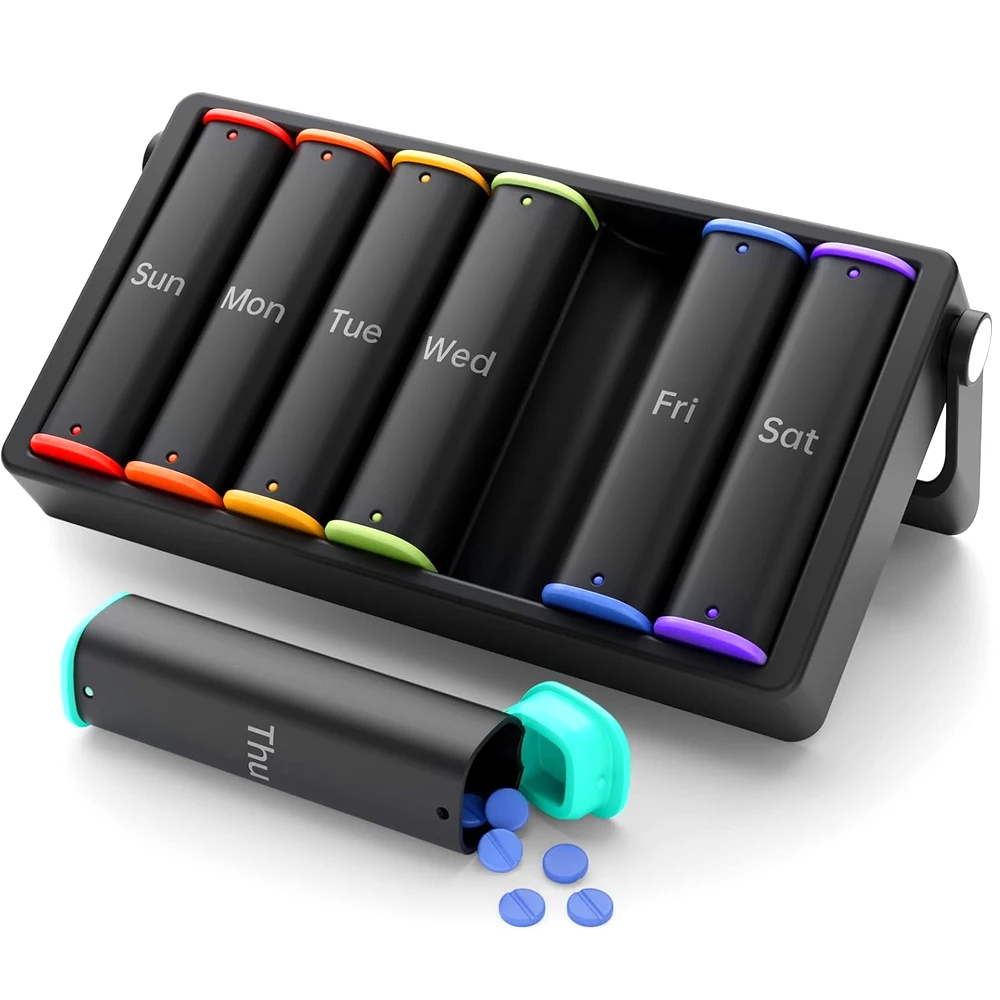 1PCS Weekly Pill Organizer 2 Times a Day, Large 7 Day Travel Pill Box, Am Pm Daily Pill Case, Portable Pill Holder Container
1PCS Weekly Pill Organizer 2 Times a Day, Large 7 Day Travel Pill Box, Am Pm Daily Pill Case, Portable Pill Holder Container