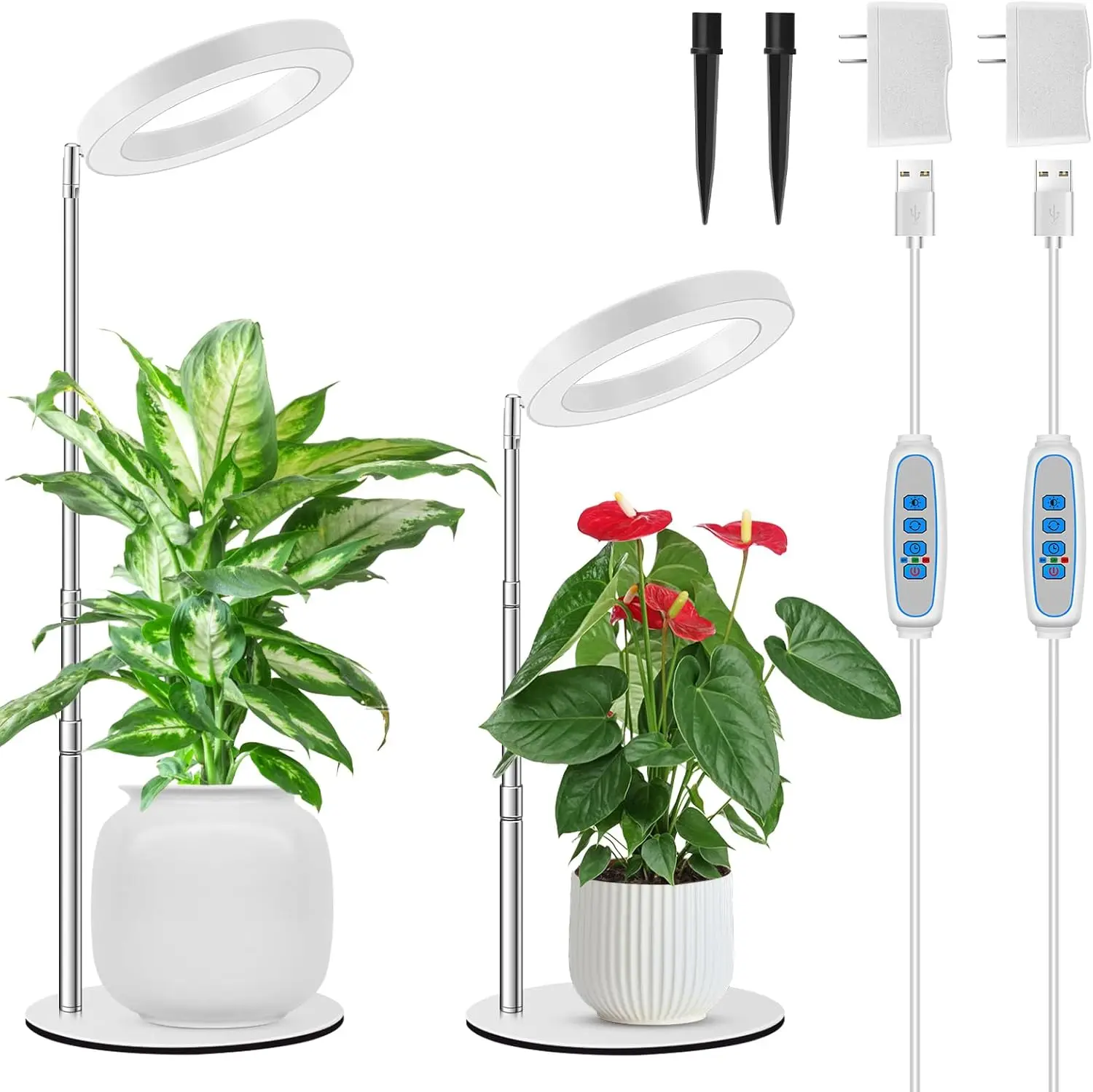 Grow Lights for Indoor Plants, 80 LEDs Full Spectrum Plant Lights for Indoor Growing with 2 Mounting Options, 6/12/16H Timer
Grow Lights for Indoor Plants, 80 LEDs Full Spectrum Plant Lights for Indoor Growing with 2 Mounting Options, 6/12/16H Timer