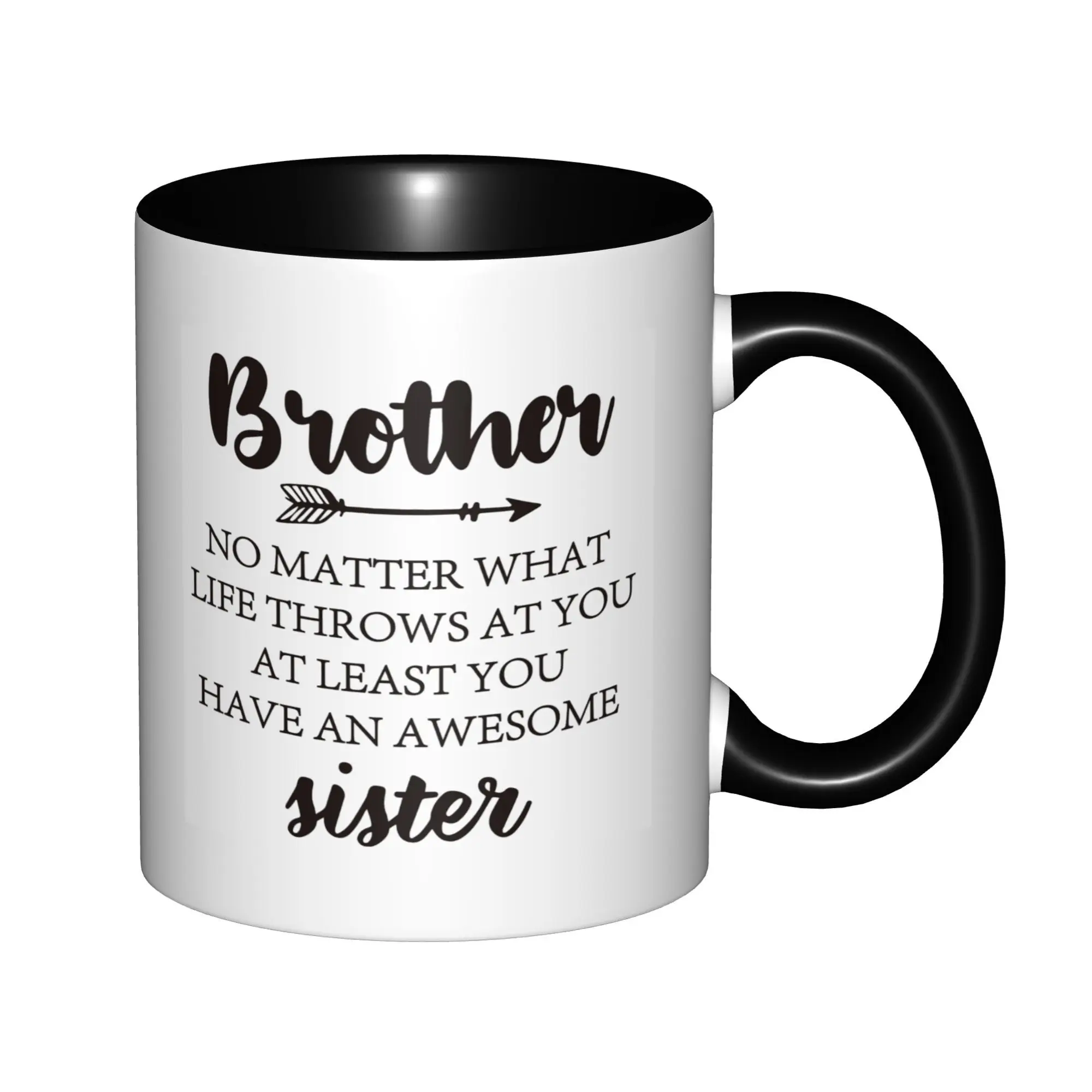 Brother Gifts for Birthday, Christmas Mugs With Black Handle Birthday Coffee Mugs Ceramic Tea Cups 11oz
Brother Gifts for Birthday, Christmas Mugs With Black Handle Birthday Coffee Mugs Ceramic Tea Cups 11oz