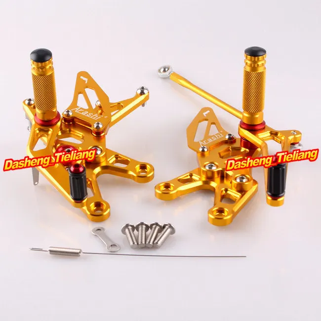 1Pair Gold Motorcycle Adjustable Rearset Rear Set Footpegs Aluminum Alloy For Kawasaki ZX10R 2006 2007
1Pair Gold Motorcycle Adjustable Rearset Rear Set Footpegs Aluminum Alloy For Kawasaki ZX10R 2006 2007