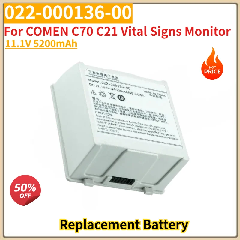 Brand New Battery for COMEN C70 C21 Vital Signs Monitor High Quality 022-000136-00 Replacement Battery 11.1V 5200mAh
Brand New Battery for COMEN C70 C21 Vital Signs Monitor High Quality 022-000136-00 Replacement Battery 11.1V 5200mAh
