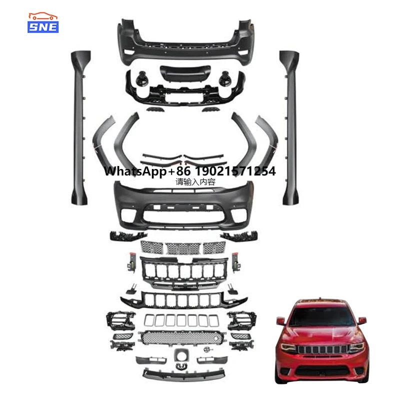 Srt Style Auto Parts Body Kit Wide Front Bumper Lip Car Bumper Body Kit for Grand Cherokee Body Kit 2016-2023
Srt Style Auto Parts Body Kit Wide Front Bumper Lip Car Bumper Body Kit for Grand Cherokee Body Kit 2016-2023