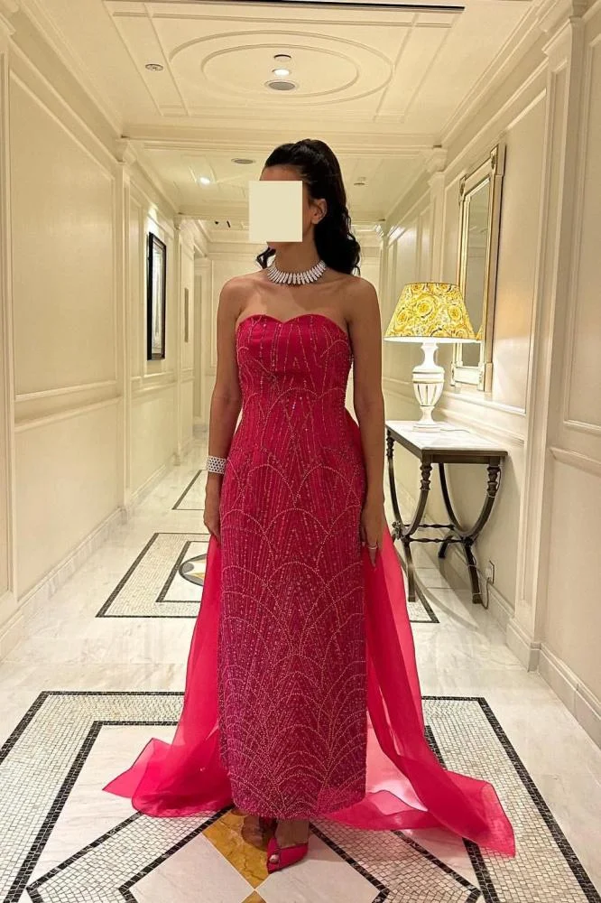 Dubai Elegant Vintage Dequins Formal Occasion Gowns Pink Beads Birthday Dress Strapless High Quality Sexy Customized
Dubai Elegant Vintage Dequins Formal Occasion Gowns Pink Beads Birthday Dress Strapless High Quality Sexy Customized