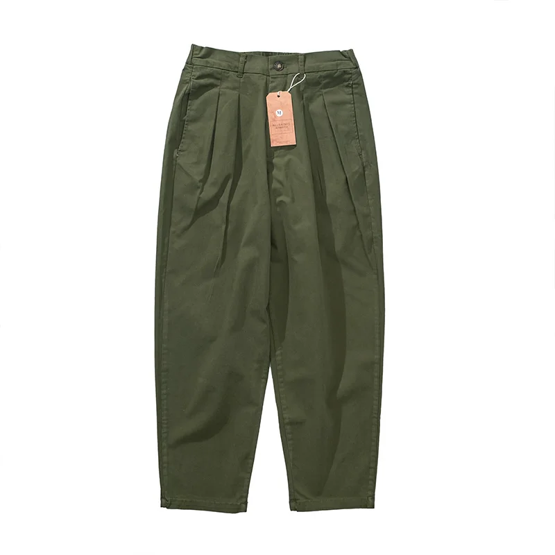 Men's Japanese Style Solid Color Cotton Wide-leg Workwear Pants Spring and Autumn Loose Casual Nine-point Pants Male Clothing
Men's Japanese Style Solid Color Cotton Wide-leg Workwear Pants Spring and Autumn Loose Casual Nine-point Pants Male Clothing