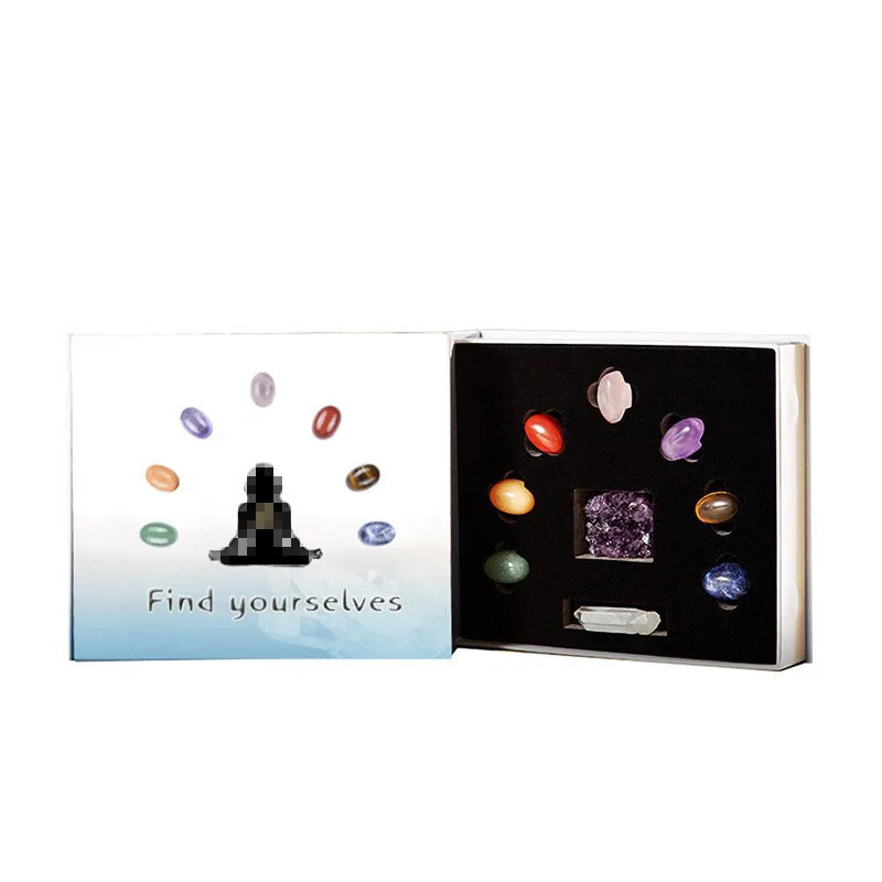 7 different color crystal polished rough stone set gift box. Stone crafts collection, meaningful gifts, craft ornaments powder
7 different color crystal polished rough stone set gift box. Stone crafts collection, meaningful gifts, craft ornaments powder
