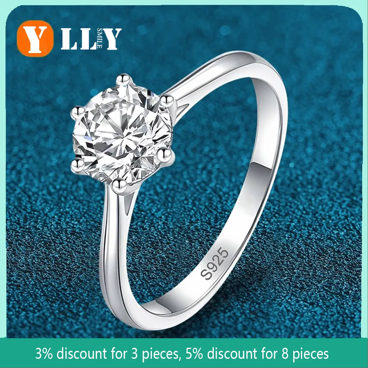 YYLL 0.3ct 4mm Moissanite Diamond Ring for Women S925 Sterling Silver with Gold Plated Eternity Band Wedding Party Jewelry
YYLL 0.3ct 4mm Moissanite Diamond Ring for Women S925 Sterling Silver with Gold Plated Eternity Band Wedding Party Jewelry