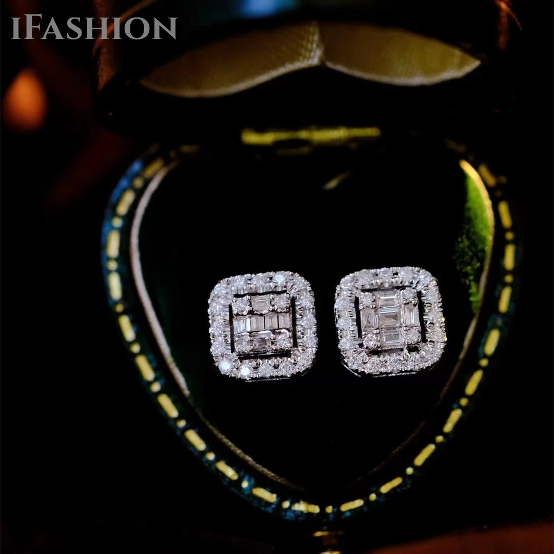 IFASHION 100% Real 18K White Yellow Gold Women Engagement Stud Earrings 0.5 CT Certified Round Natural Diamond Earring
IFASHION 100% Real 18K White Yellow Gold Women Engagement Stud Earrings 0.5 CT Certified Round Natural Diamond Earring