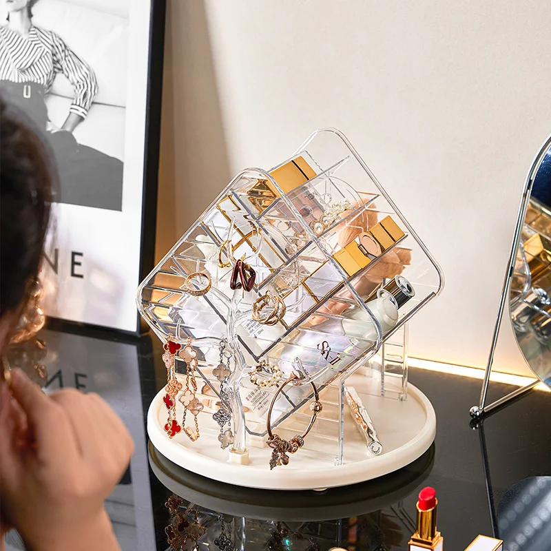 Rotating Cosmetics Organizer Box Luxe Desktop Lipstick Makeup Storage Box Large Capacity Jewelry Makeup Brush Skincare Holder
Rotating Cosmetics Organizer Box Luxe Desktop Lipstick Makeup Storage Box Large Capacity Jewelry Makeup Brush Skincare Holder