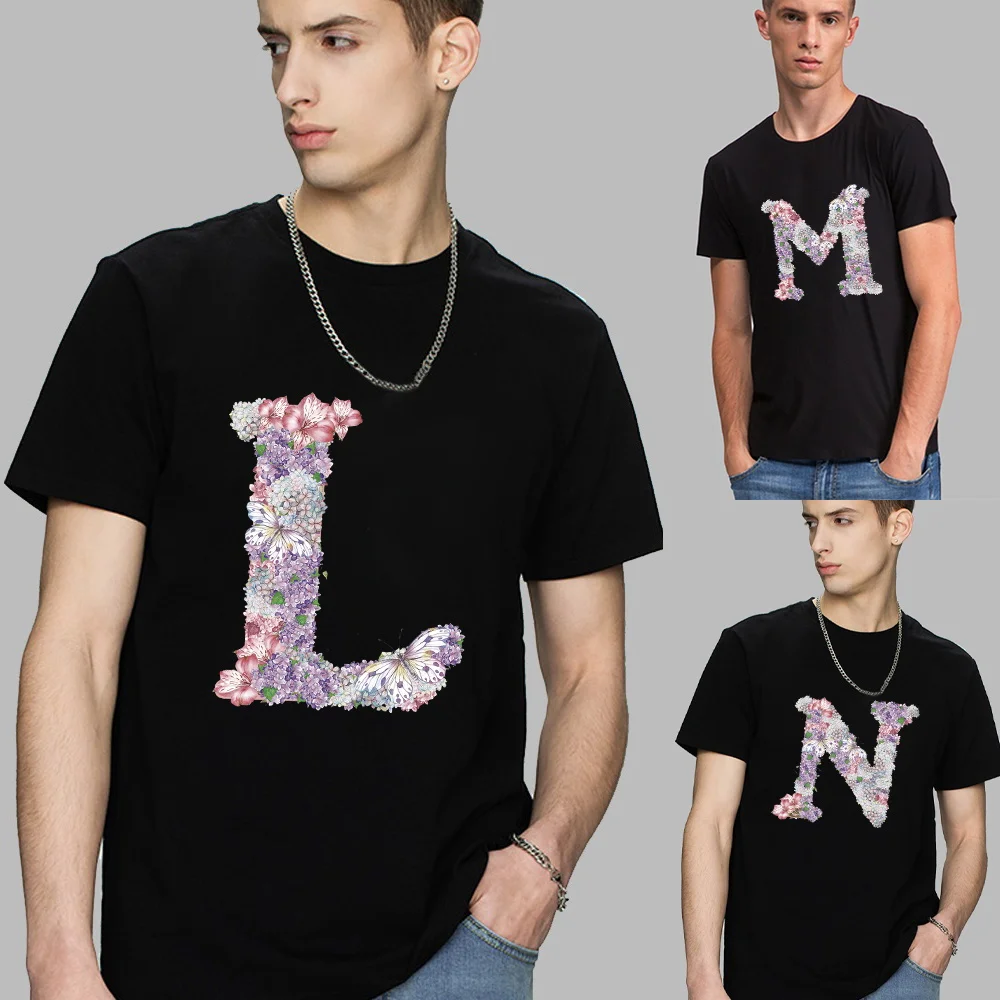 Men's T-shirt Basic Short Sleeve Top Streetwear Rose Flower Letter Name Series Print Casual O-neck Youth Men's Commuter Shirt
Men's T-shirt Basic Short Sleeve Top Streetwear Rose Flower Letter Name Series Print Casual O-neck Youth Men's Commuter Shirt