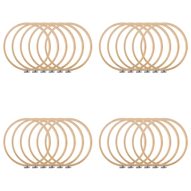 24 Pieces 10 Inch Embroidery Hoops Wooden Round Adjustable Bamboo Circle Cross Stitch Hoop Ring Bulk Wholesale
24 Pieces 10 Inch Embroidery Hoops Wooden Round Adjustable Bamboo Circle Cross Stitch Hoop Ring Bulk Wholesale
