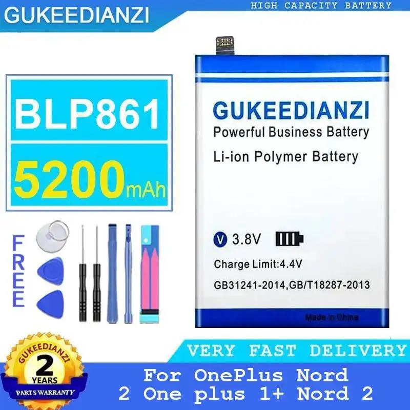 5200mAh Mobile Phone Battery For Oneplus 9RT 5G MT2110 Nord 2 5G DN2101 CPH2399 Nord 2T 5G CPH2401 BLP861 Durable Reliable Power
5200mAh Mobile Phone Battery For Oneplus 9RT 5G MT2110 Nord 2 5G DN2101 CPH2399 Nord 2T 5G CPH2401 BLP861 Durable Reliable Power