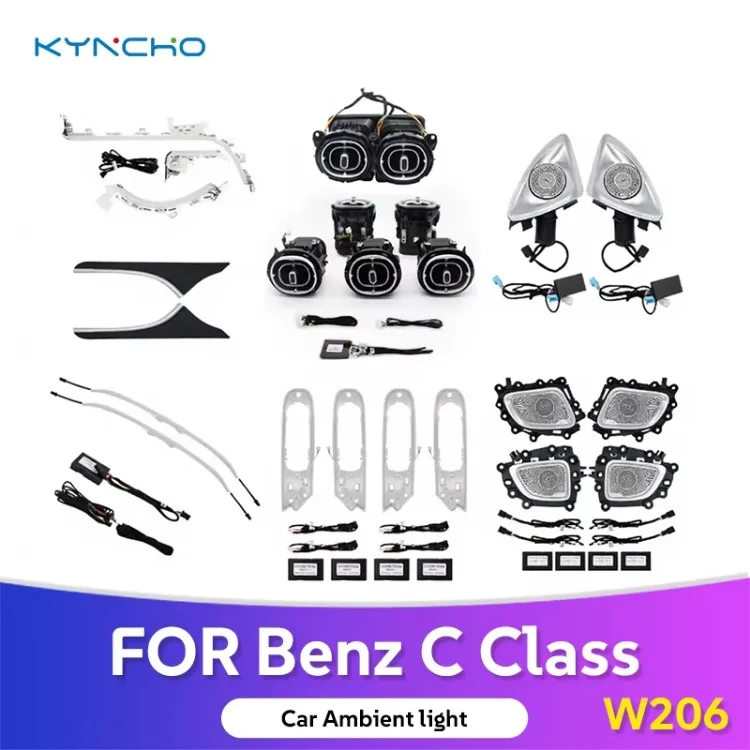 For Mercedes Benz C Class W206 Car Ambient Light Kit Upgrade for Front Turbine Air Outlet Lights Automotive Ambient Lighting
For Mercedes Benz C Class W206 Car Ambient Light Kit Upgrade for Front Turbine Air Outlet Lights Automotive Ambient Lighting