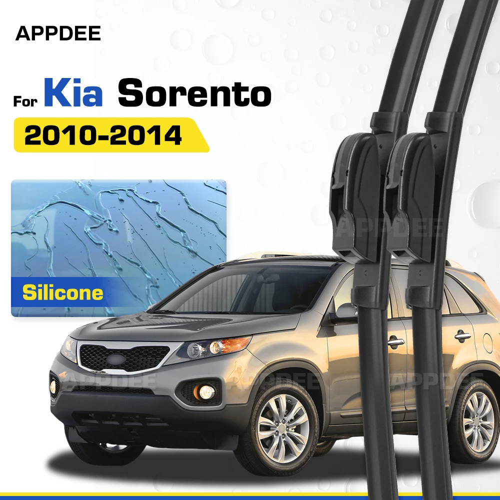 Silicone & Rubber LHD&RHD Front Wiper Blades Set For Kia Sorento MK2 2010-2014 Coated Windshield Windscreen Window Brushes
Silicone & Rubber LHD&RHD Front Wiper Blades Set For Kia Sorento MK2 2010-2014 Coated Windshield Windscreen Window Brushes