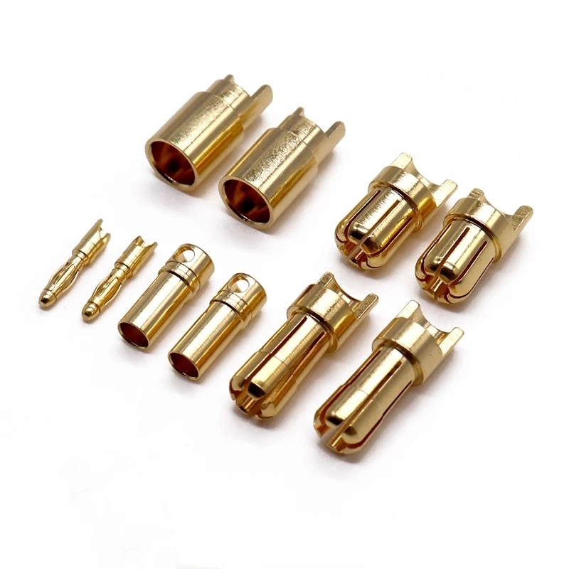 1Pair Model aircraft pure copper gold-plated lantern banana plug 2/3.5/4/5.5/6/8mm motor ESC male and female connectors
1Pair Model aircraft pure copper gold-plated lantern banana plug 2/3.5/4/5.5/6/8mm motor ESC male and female connectors