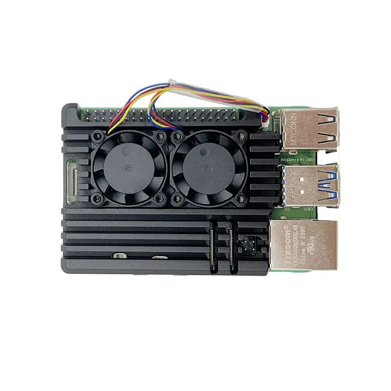 Корпус для Raspberry Pi 5-го поколения с двойным вентилятором для охлаждения, защитный корпус из алюминиевого сплава для Raspberry Pi 5.
Корпус для Raspberry Pi 5-го поколения с двойным вентилятором для охлаждения, защитный корпус из алюминиевого сплава для Raspberry Pi 5.