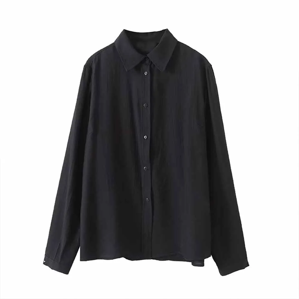 Women's new fashion loose versatile Drooping pleated Lapel shirt retro long sleeved button up women's shirt chic top Skazi
Women's new fashion loose versatile Drooping pleated Lapel shirt retro long sleeved button up women's shirt chic top Skazi