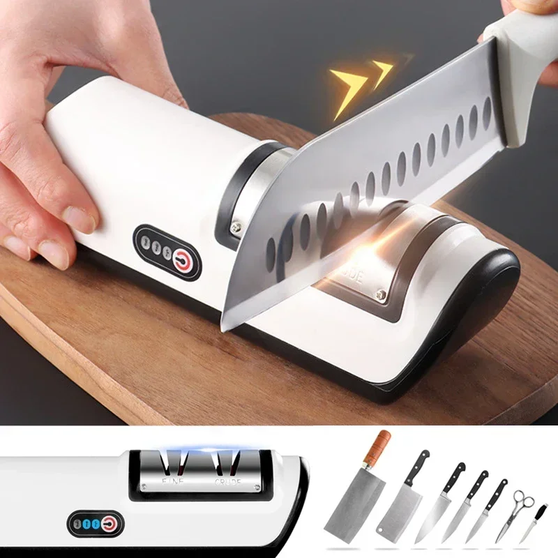 Kitchen Electric Knife Sharpener Multifunctional Automatic Professional 4 Gears Electric Knife Sharpener Kitchen Accessories
Kitchen Electric Knife Sharpener Multifunctional Automatic Professional 4 Gears Electric Knife Sharpener Kitchen Accessories