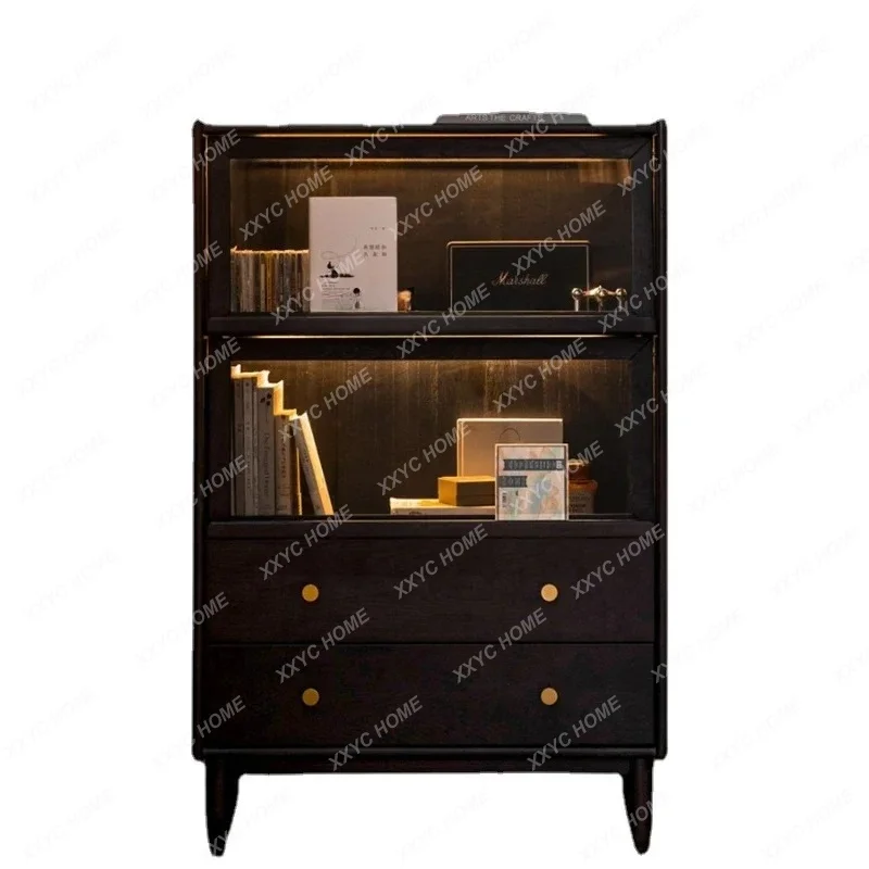 L Solid Wood Side Cabinet Black Retro Living Room Display Cabinet TV Clothes Closet Sofa Side Cabinet
L Solid Wood Side Cabinet Black Retro Living Room Display Cabinet TV Clothes Closet Sofa Side Cabinet