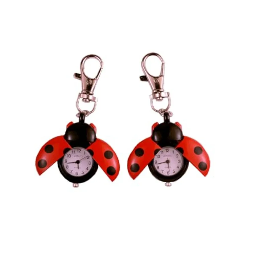2 PCS Novelty Ladybug Quartz Animal Keychain Watch, Portable Clip on Pocket Watches for Women Men Gift Pendant Clock
2 PCS Novelty Ladybug Quartz Animal Keychain Watch, Portable Clip on Pocket Watches for Women Men Gift Pendant Clock