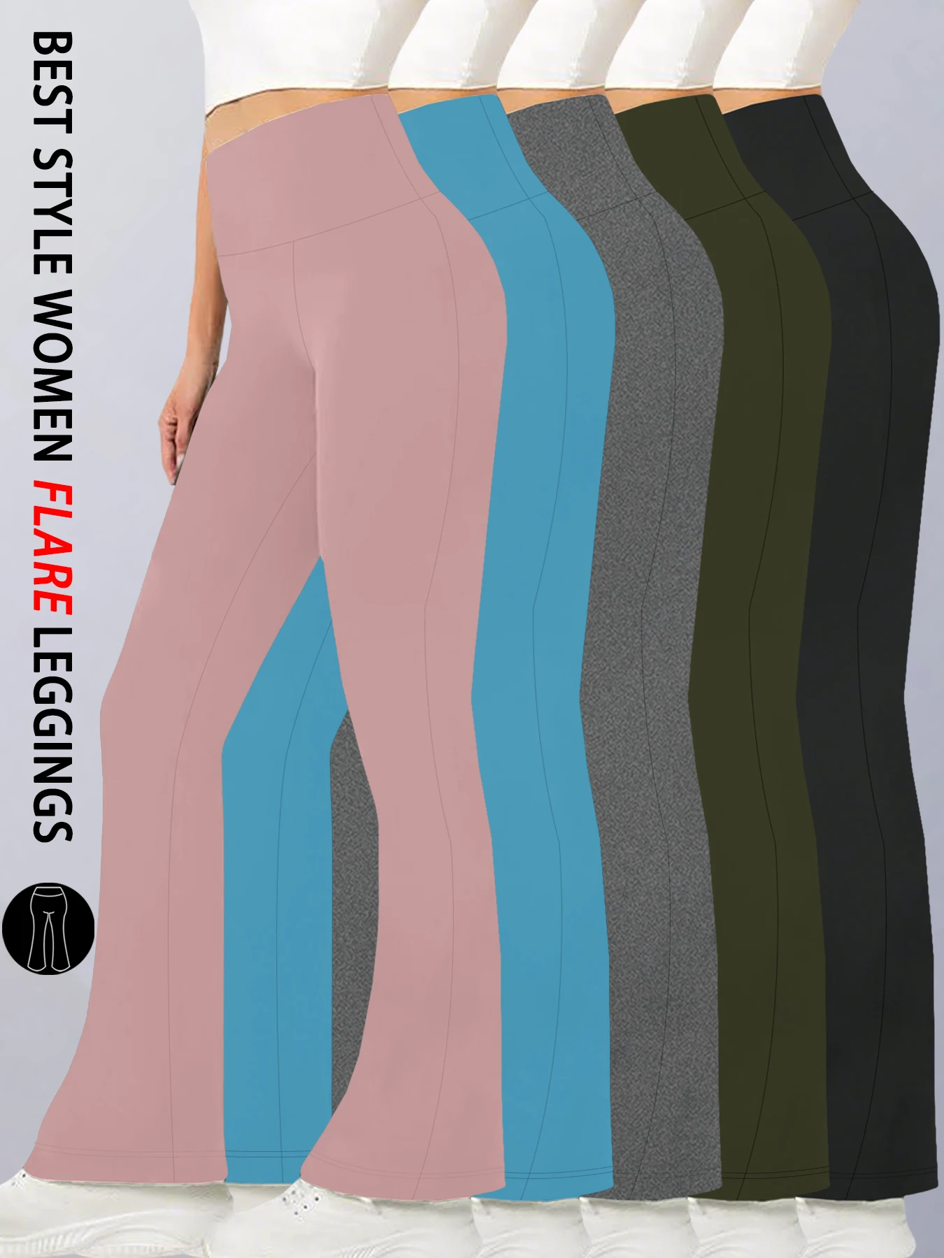 Женские супермягкие расклешенные брюки из 5 шт., леггинсы для йоги с высокой талией и контролем живота, брюки-клеш
Женские супермягкие расклешенные брюки из 5 шт., леггинсы для йоги с высокой талией и контролем живота, брюки-клеш