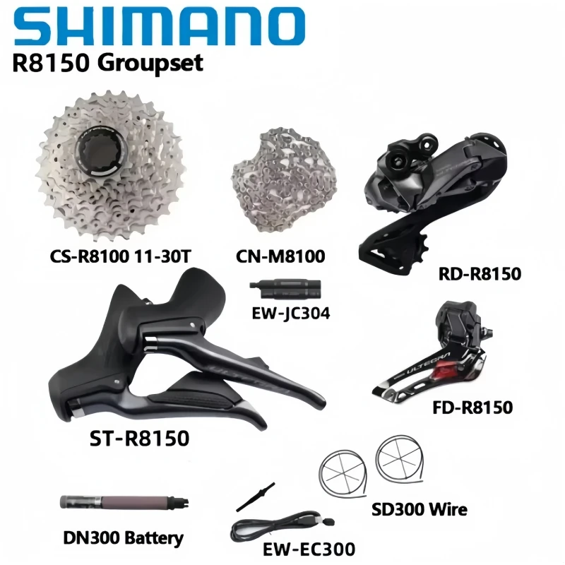 Shimano ULTEGRA R8150 Di2 Электронная группа 2x12S R8150 Кассета переднего/заднего переключателя DN300 EC300 R8150 Набор для шоссейного велосипеда Di2 
Shimano ULTEGRA R8150 Di2 Электронная группа 2x12S R8150 Кассета переднего/заднего переключателя DN300 EC300 R8150 Набор для шоссейного велосипеда Di2