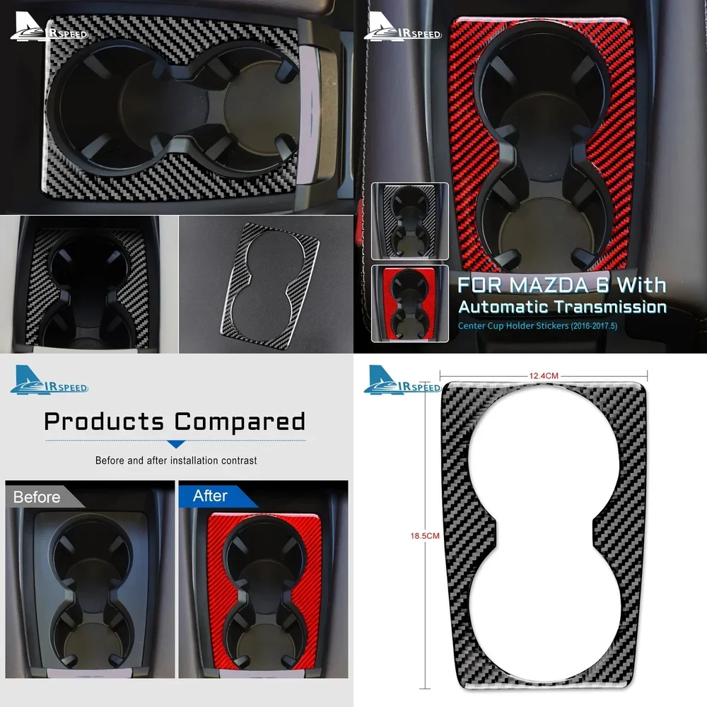 Carbon Fiber Car Interior Sticker for Center Console Cup Holder Trim Mazda 6 2016 2017 Automatic Transmission Decorative Auto
Carbon Fiber Car Interior Sticker for Center Console Cup Holder Trim Mazda 6 2016 2017 Automatic Transmission Decorative Auto