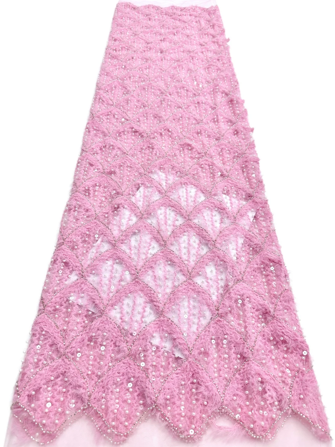 Pink African Beaded Lace Fabric 2026 High-Quality Nigerian Tulle Mesh Sequined Lace Fabric Suitable for Sewing Women's Garments
Pink African Beaded Lace Fabric 2026 High-Quality Nigerian Tulle Mesh Sequined Lace Fabric Suitable for Sewing Women's Garments