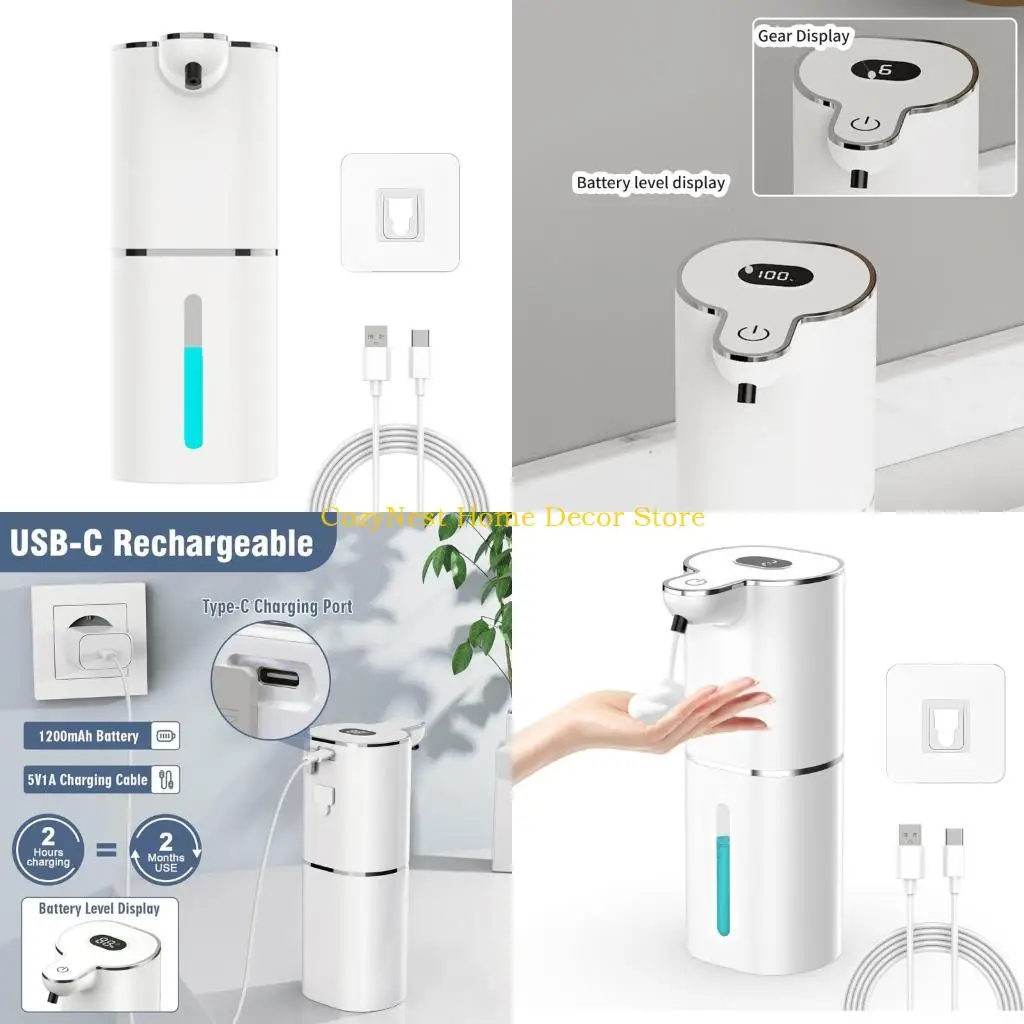92MF 380ml Foam Soap Dispenser Auto Induction Foam Hand Washer for Kitchen Bathroom
92MF 380ml Foam Soap Dispenser Auto Induction Foam Hand Washer for Kitchen Bathroom