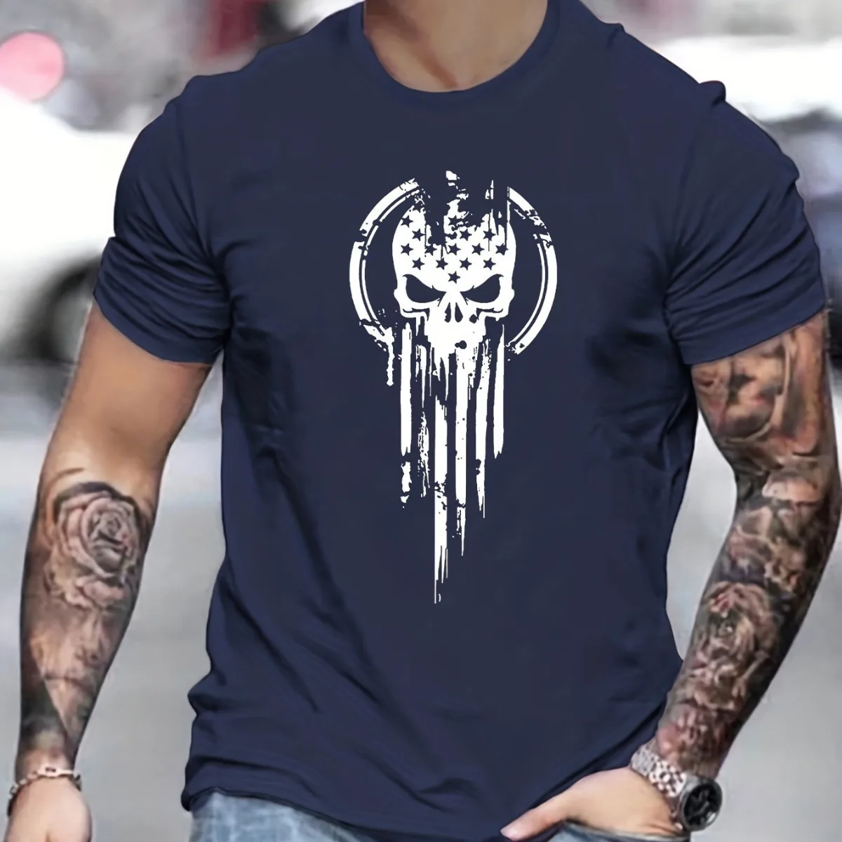 Men's Summer Loose Size 100% Cotton Skull Print Casual Slim Fit Version Crew Neck T-Shirt Top O Neck
Men's Summer Loose Size 100% Cotton Skull Print Casual Slim Fit Version Crew Neck T-Shirt Top O Neck