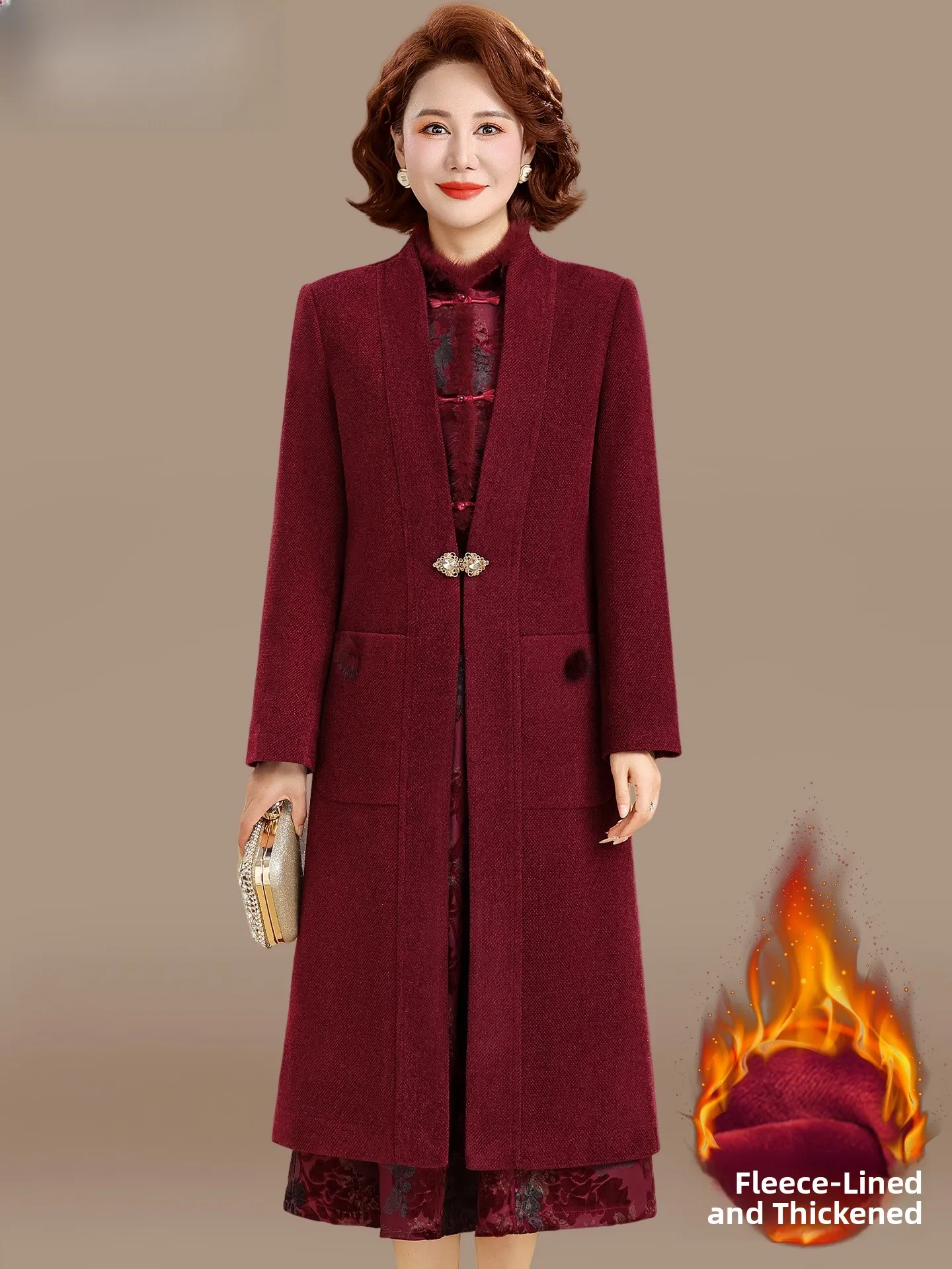 Свадебный костюм-двойка с флисовой подкладкой для женщин среднего и старшего возраста, осенне-зимний, для церемоний, для мам
Свадебный костюм-двойка с флисовой подкладкой для женщин среднего и старшего возраста, осенне-зимний, для церемоний, для мам