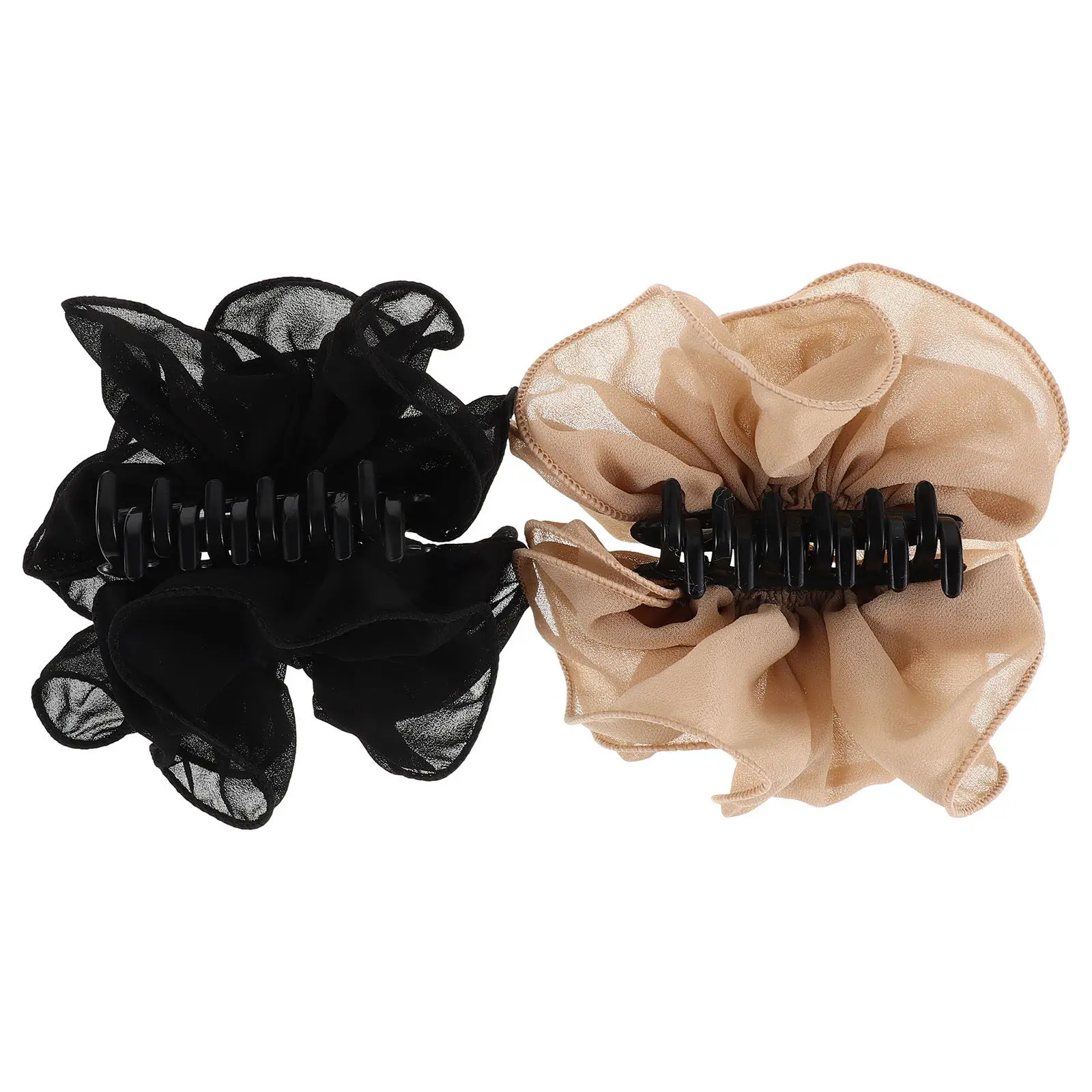 2Pcs Elegant French Flower Hair Claw Clips Large Chiffon Floral Hair Accessories Wedding Bridesmaids Party Khaki Black
2Pcs Elegant French Flower Hair Claw Clips Large Chiffon Floral Hair Accessories Wedding Bridesmaids Party Khaki Black