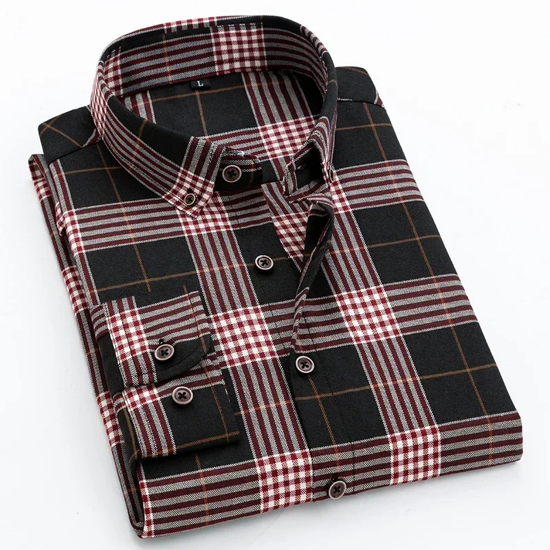 2023 Autumn New Men's Shirt Contrast Plaid Slim Fit Long Sleeve Shirt Cotton Casual Versatile Cardigan
2023 Autumn New Men's Shirt Contrast Plaid Slim Fit Long Sleeve Shirt Cotton Casual Versatile Cardigan