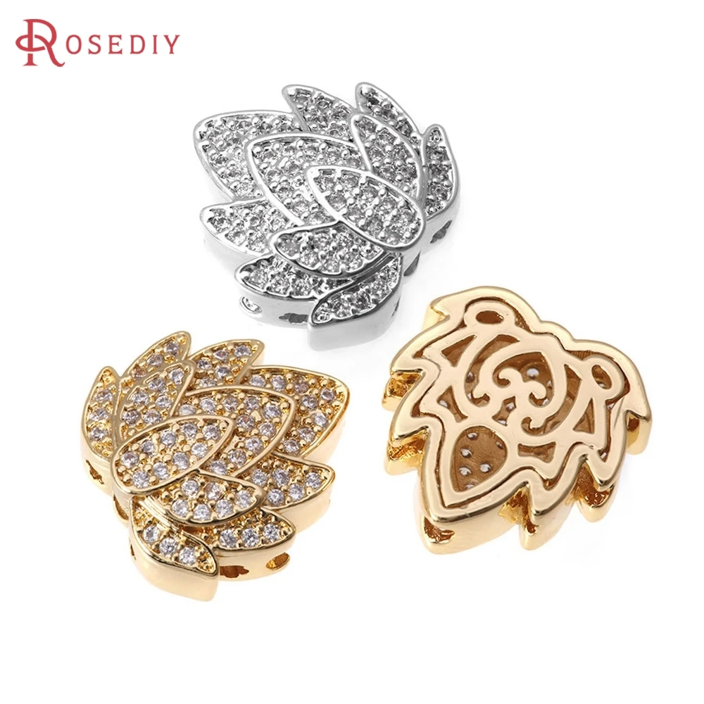 4PCS 18K Gold Color Brass Zircon Tree Leaf Leaves Spacer Beads Bracelets Beads High Quality Necklace Earrings Jewelry Making
4PCS 18K Gold Color Brass Zircon Tree Leaf Leaves Spacer Beads Bracelets Beads High Quality Necklace Earrings Jewelry Making