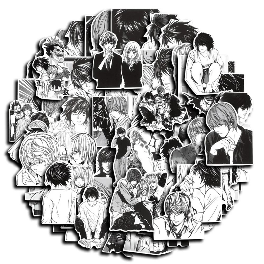10/30/60pcs Black White Death Note Anime Stickers Cool Graffiti Decals DIY Scrapbook Laptop Luggage Cartoon Light Yagami Sticker
10/30/60pcs Black White Death Note Anime Stickers Cool Graffiti Decals DIY Scrapbook Laptop Luggage Cartoon Light Yagami Sticker
