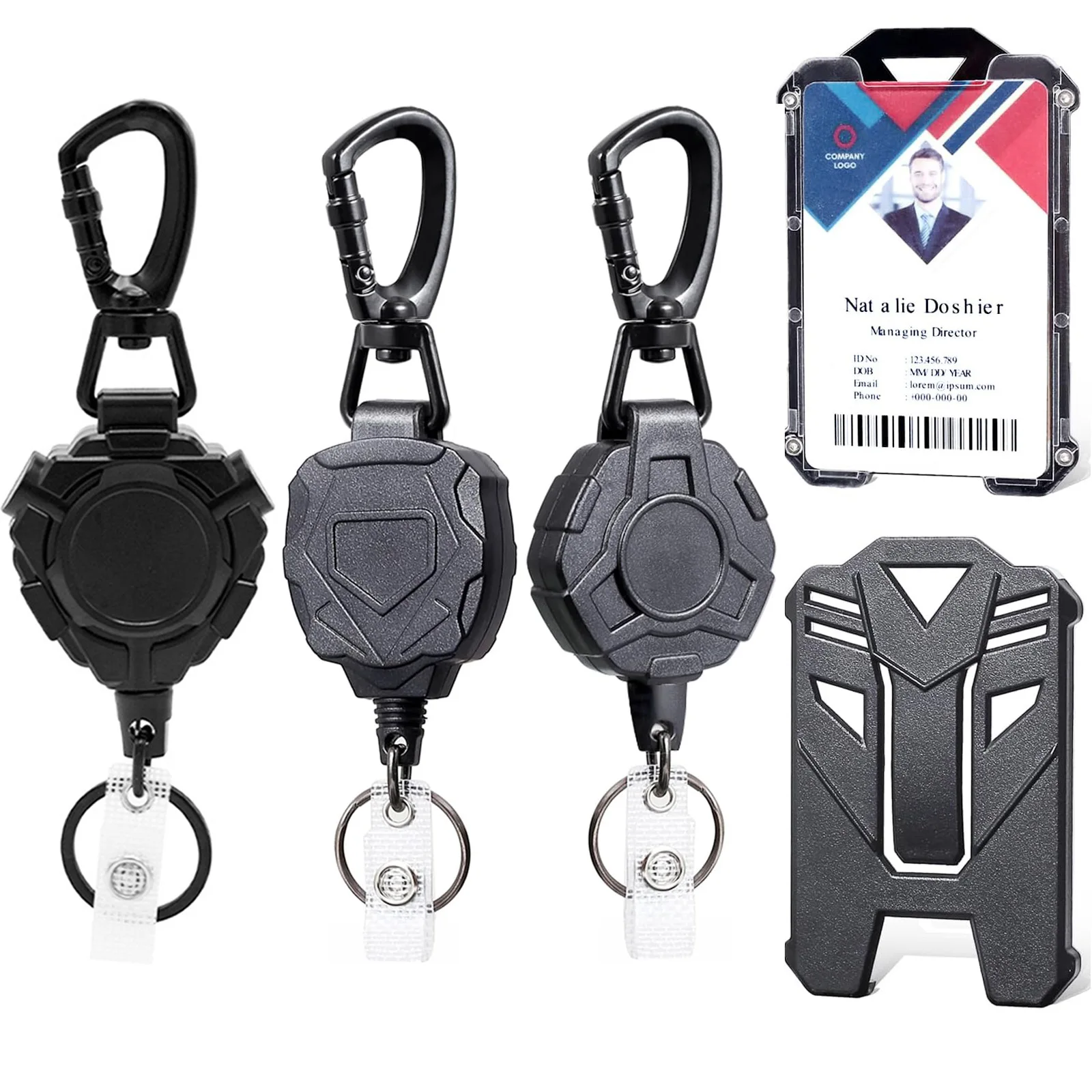 Heavy Duty Stainless Steel Id Badge Holder Keychain With Retractable Reel Vertical Lanyard Durable Anti-lost Tactical Card
Heavy Duty Stainless Steel Id Badge Holder Keychain With Retractable Reel Vertical Lanyard Durable Anti-lost Tactical Card