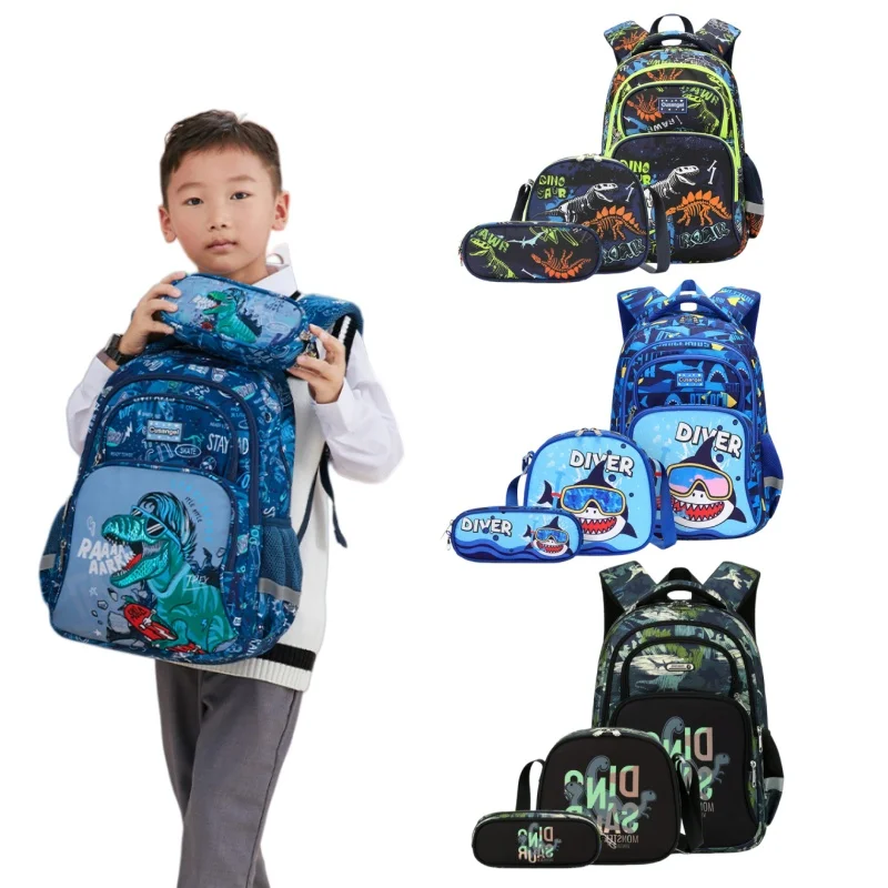 Elementary School Backpack Set For Boys Dinosaur Astronaut Printed Backpack, Large Capacity Spine Protection Student Backpack
Elementary School Backpack Set For Boys Dinosaur Astronaut Printed Backpack, Large Capacity Spine Protection Student Backpack