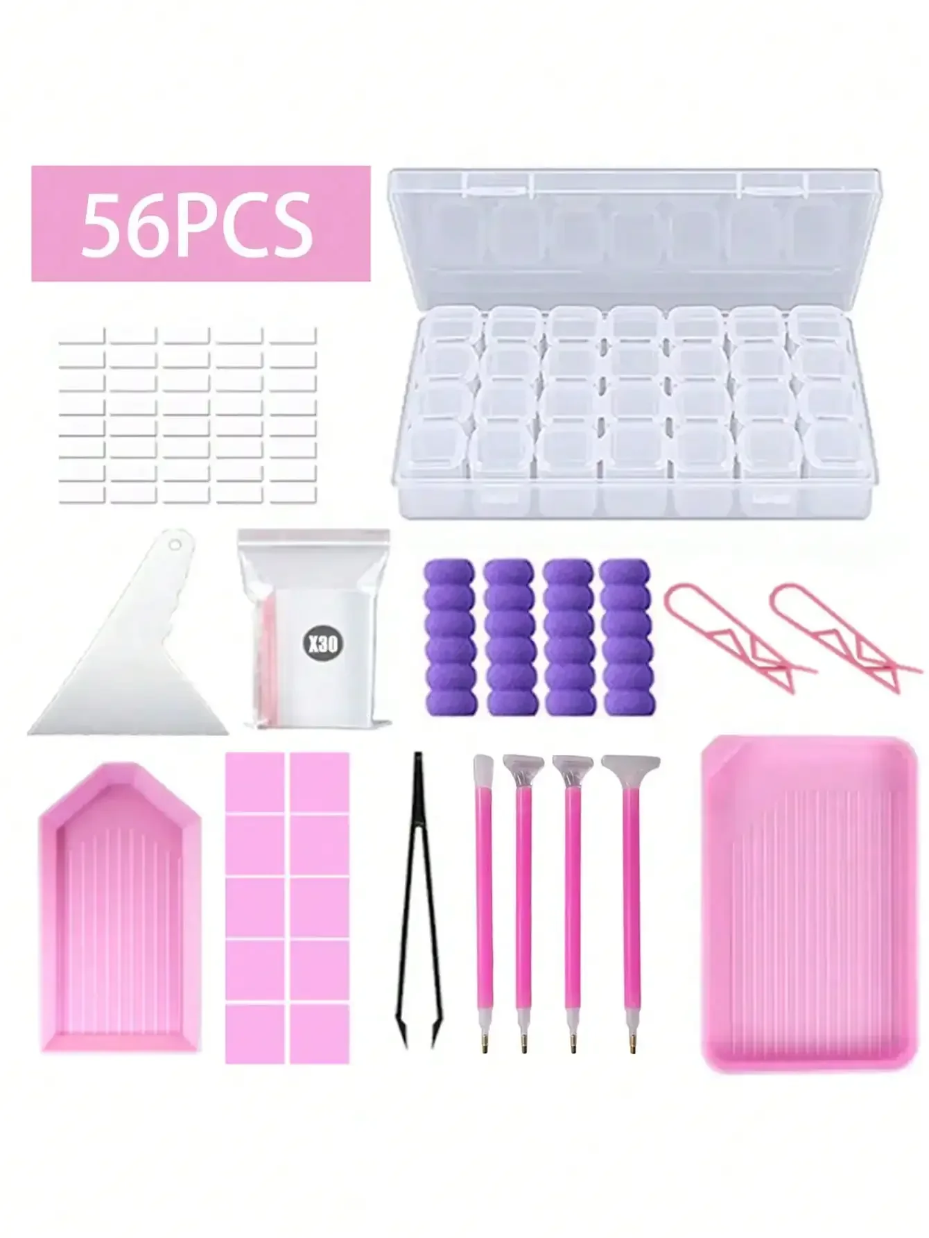 12/18/29/37/45/56PCS DIY Diamond Painting Tools And Accessories Kit For Kids Adults, Complete Diamond Art Tools WithDiamond Embroidery Box And Diamond Art Pens Tweezers Glue Diamond Correction, Diamond Painting Accessories
12/18/29/37/45/56PCS DIY Diamond Painting Tools And Accessories Kit For Kids Adults, Complete Diamond Art Tools WithDiamond Embroidery Box And Diamond Art Pens Tweezers Glue Diamond Correction, Diamond Painting Accessories