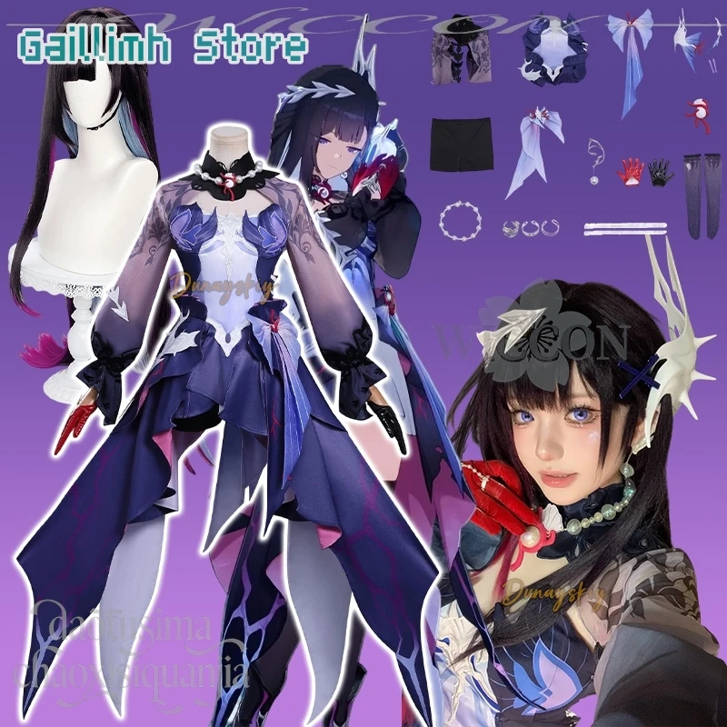 Game Honkai:Star Rail Hysilens Helektra Cosplay Costume Halloween Party Women's Sexy Dress Accessories Props Wig 2025 New Set
Game Honkai:Star Rail Hysilens Helektra Cosplay Costume Halloween Party Women's Sexy Dress Accessories Props Wig 2025 New Set