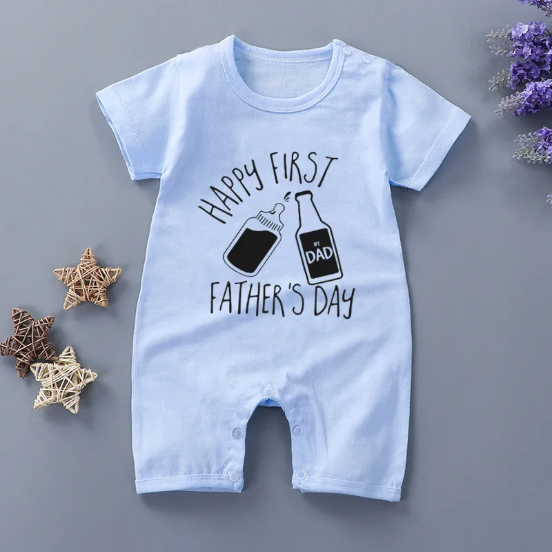 Happy First Father's Day Newborn Infant Baby Boy Girl Short Sleeves Cotton Romper Jumpsuit Outfits Gift for Daddy
Happy First Father's Day Newborn Infant Baby Boy Girl Short Sleeves Cotton Romper Jumpsuit Outfits Gift for Daddy
