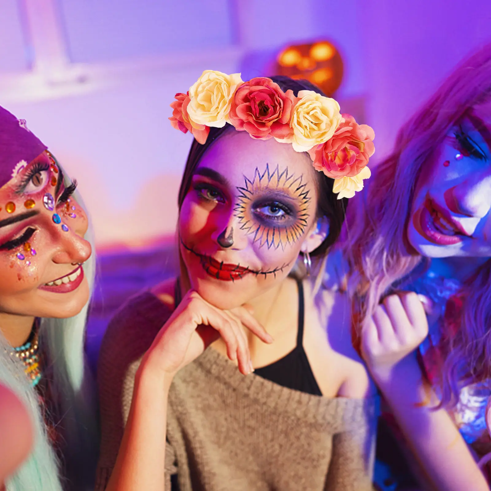 2Pcs Artificial Rose Flower Hairband Colorful Floral Head Wreath Elastic Bride Garland Wedding Accessories Halloween Costume
2Pcs Artificial Rose Flower Hairband Colorful Floral Head Wreath Elastic Bride Garland Wedding Accessories Halloween Costume