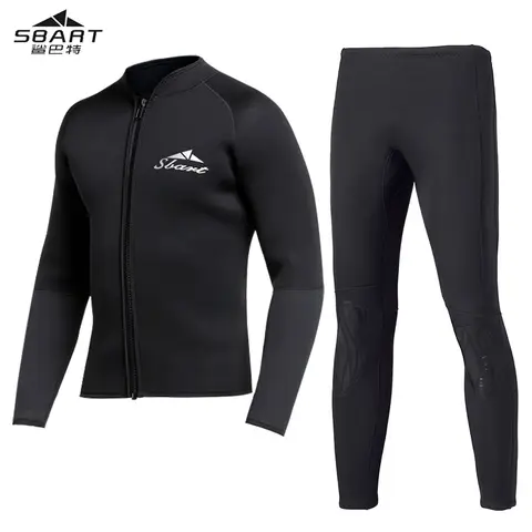 SBART Snorkeling Scuba Diving Suit Jacket and Pants Split 1.5mm High-quality Neoprene Men Surfing Suit