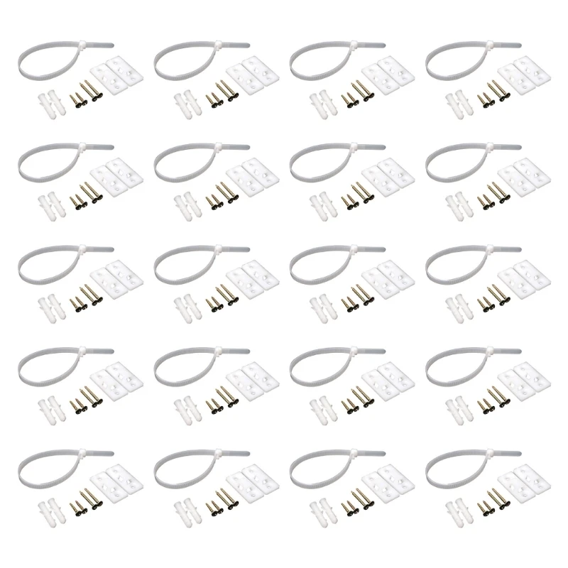 20 Pack Cabinet Wall Anchors Protect Toddler & Pet from Falling Furniture Adjustable Child Safety Straps
20 Pack Cabinet Wall Anchors Protect Toddler & Pet from Falling Furniture Adjustable Child Safety Straps