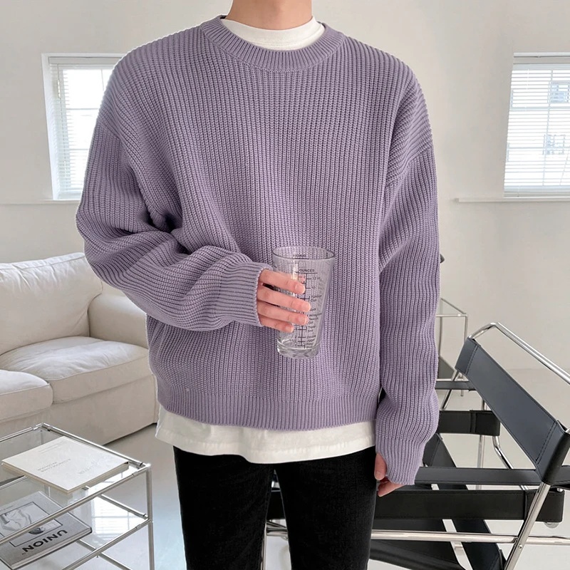 2022 Men Autumn Winter New Solid Color Sweaters Tops Male Loose Street Wear Jumpers Mens Clothes Korean Knitted Pullovers G267
2022 Men Autumn Winter New Solid Color Sweaters Tops Male Loose Street Wear Jumpers Mens Clothes Korean Knitted Pullovers G267