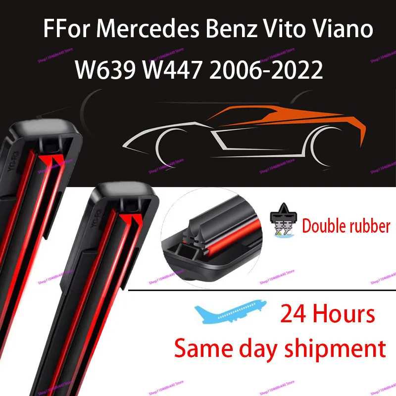 For Mercedes Benz Vito Viano W639 W447 2006-2022 Double rubber Front Windshield Wiper Blades Windscreen Window Accessories 2021
For Mercedes Benz Vito Viano W639 W447 2006-2022 Double rubber Front Windshield Wiper Blades Windscreen Window Accessories 2021